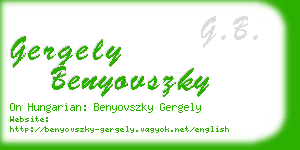 gergely benyovszky business card